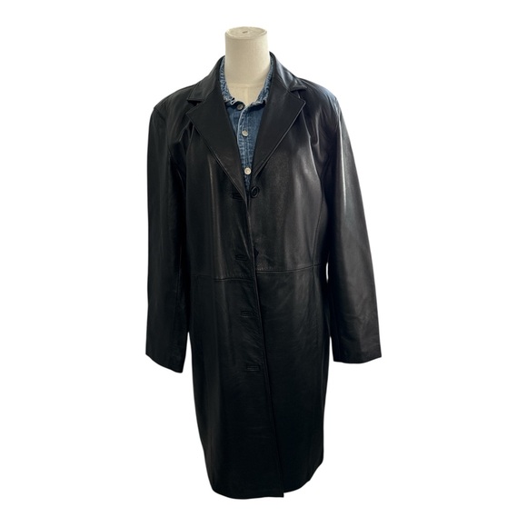 INC International Concepts Black Leather Jacket - Picture 1 of 11